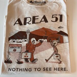 Headline Area 51 Graphic Tee - Cream